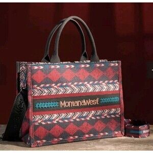 NWOT Montana West Burgundy Aztec CCW Crossbody Tote Cowgirl Core Handbag